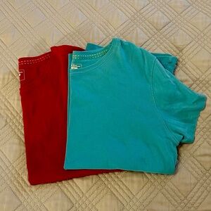 ST. JOHN’S BAY BUNDLE, Two Women’s Tees, Petite Large